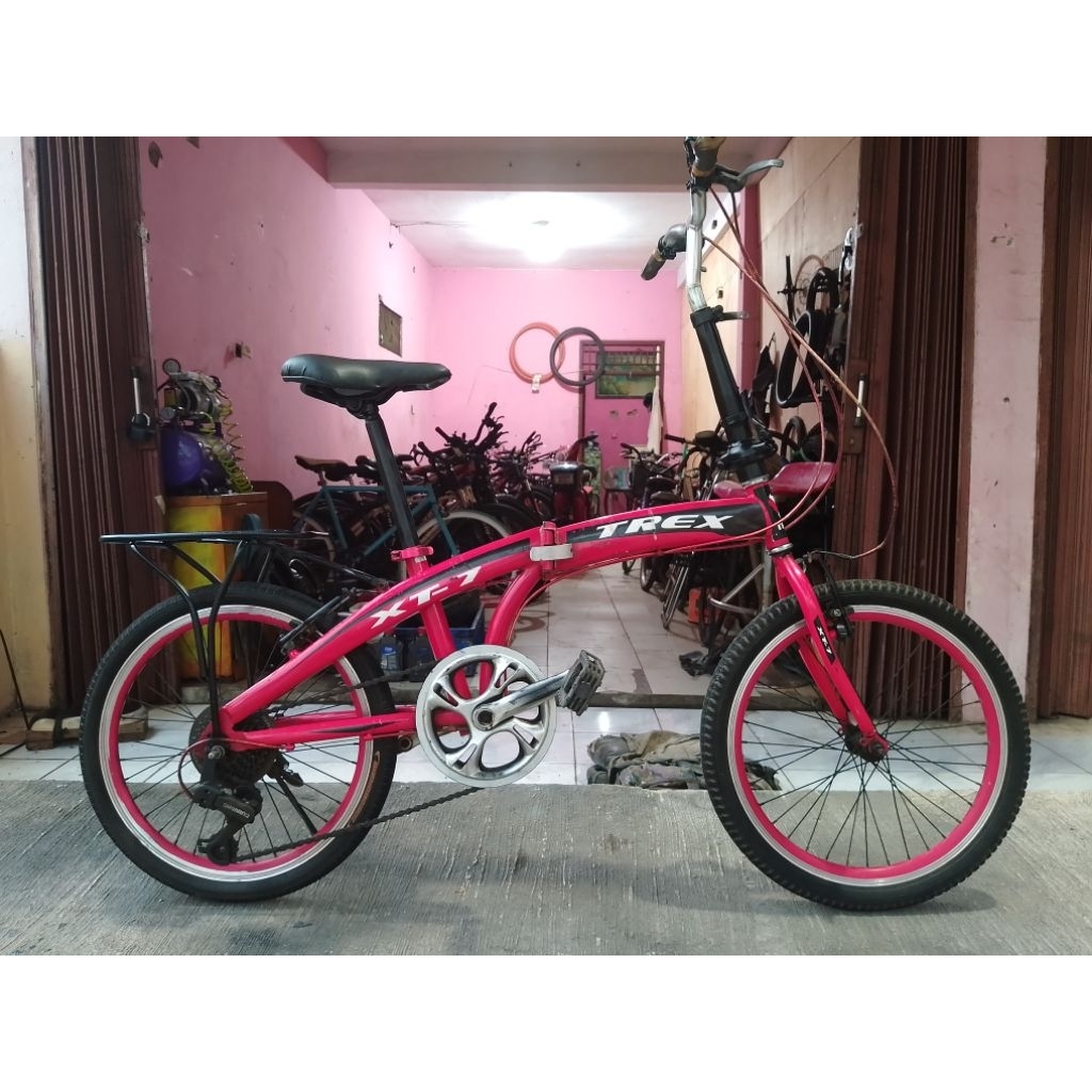 Sepeda Lipat Seken Trex UK 20 Inch Speed 6 Siap Pakai