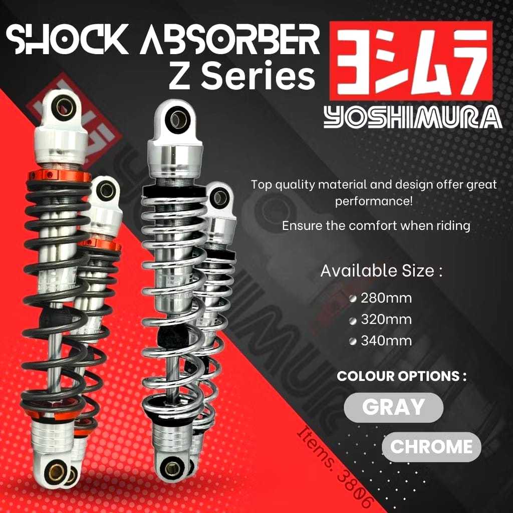 Shock Z Series Belakang Bebek Yoshimura JupiterZ/Megapro/Rxking/Supra Wave/Beat New/FIZR