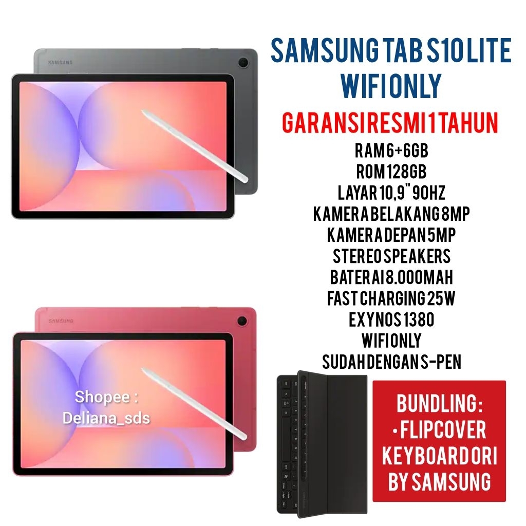 Samsung Tab S10 Lite 6/128 Wifi Only Garansi Resmi 1 Tahun Samsung S10 Lite Tab Samsung S10 Lite Tab