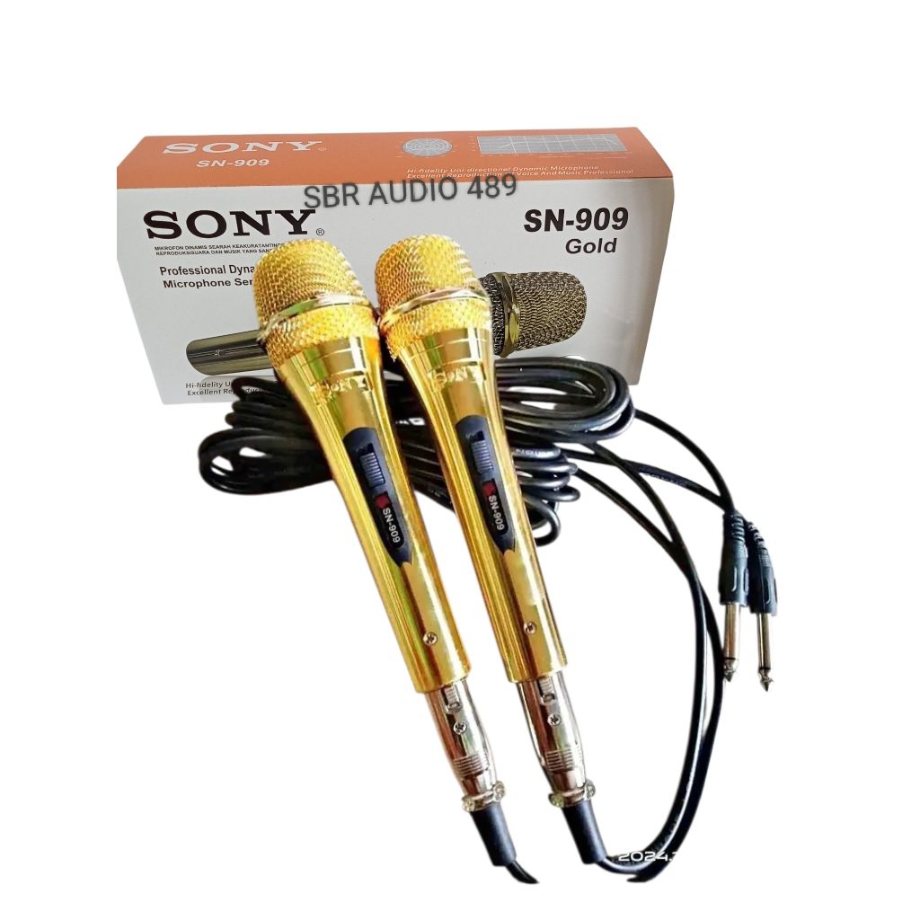 mic karaoke merek Sony sn909 mic vokal suara enteng bagus jernih mic kabel