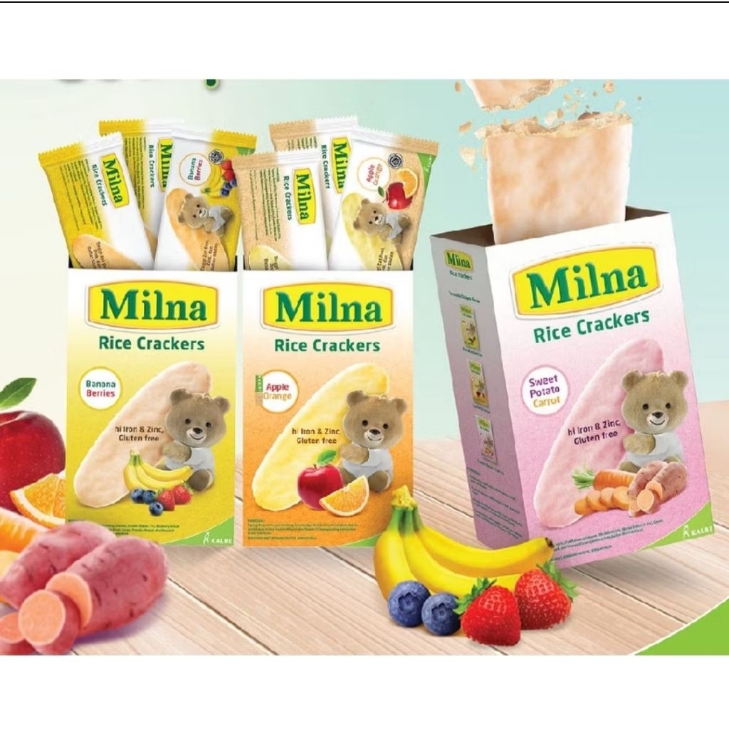 Milna rice crackers Snack sehat usia 6 bulan ke atas 20 gr