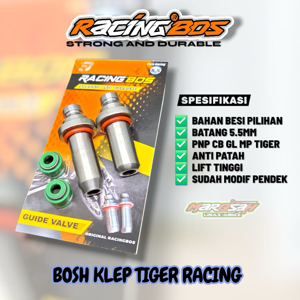 BOSH KLEP TIGER BOSHKLEP TIGER BOS KLEP TIGER BATANG 5.5 MM SUDAH PENDEK LIFT TINGGI BAHAN BESI RACI