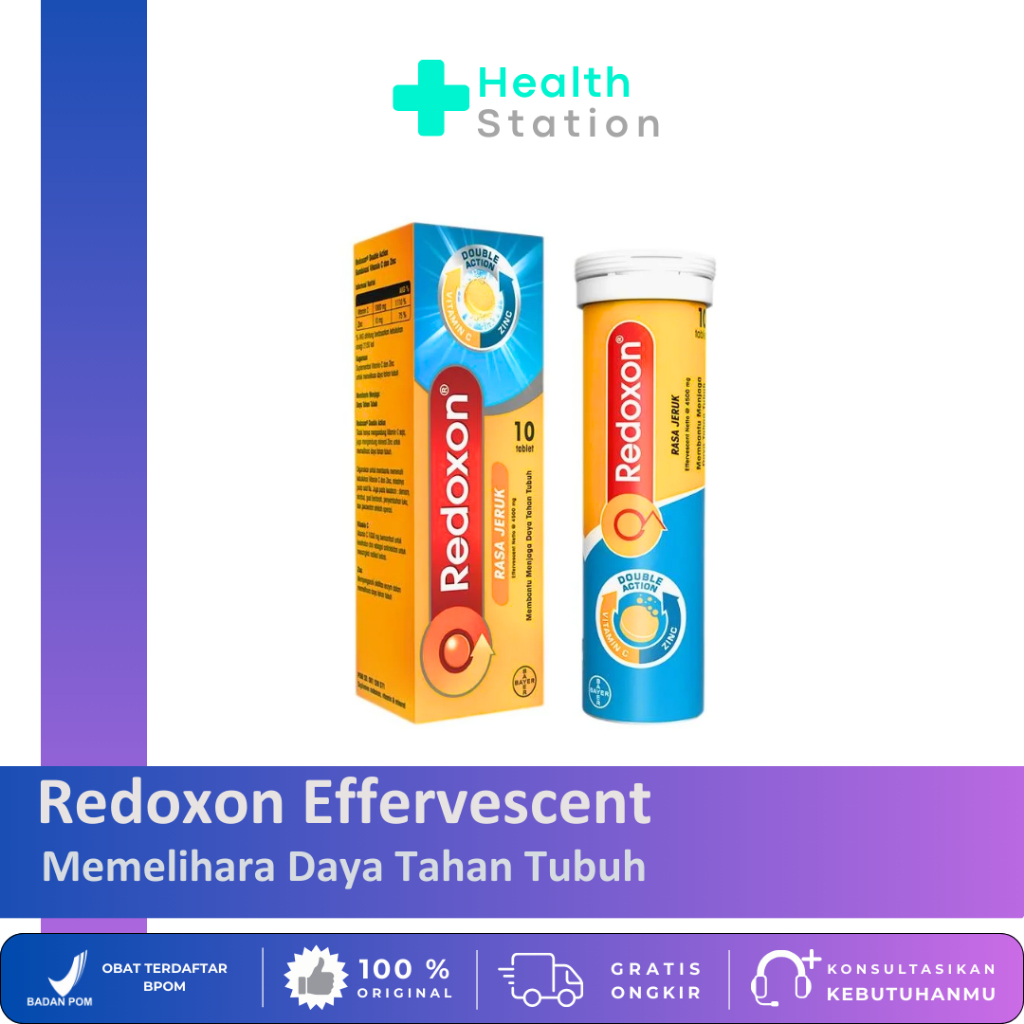 Redoxon Effervescent Triple Action - Vitamin C, D, dan Zinc