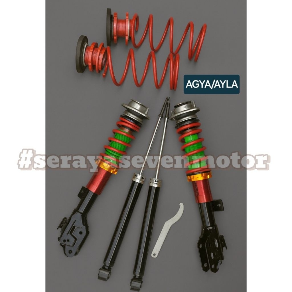 COILOVER COSTUM AGYA AYLA BERGARANSI ANTI KARAT ANTI DOL
