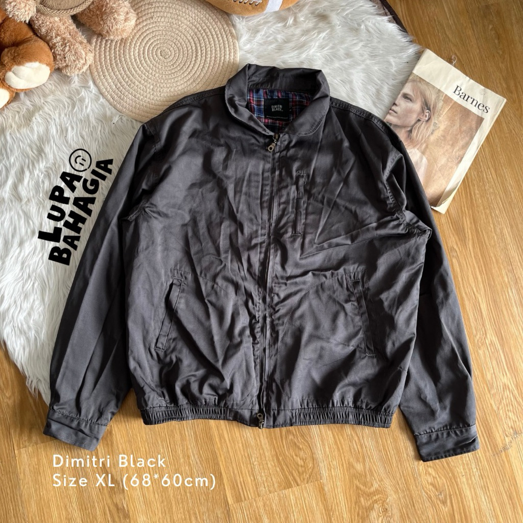 DIMITRI BLACK Abu Charcoal Casual Work Jaket size L • 100% Original