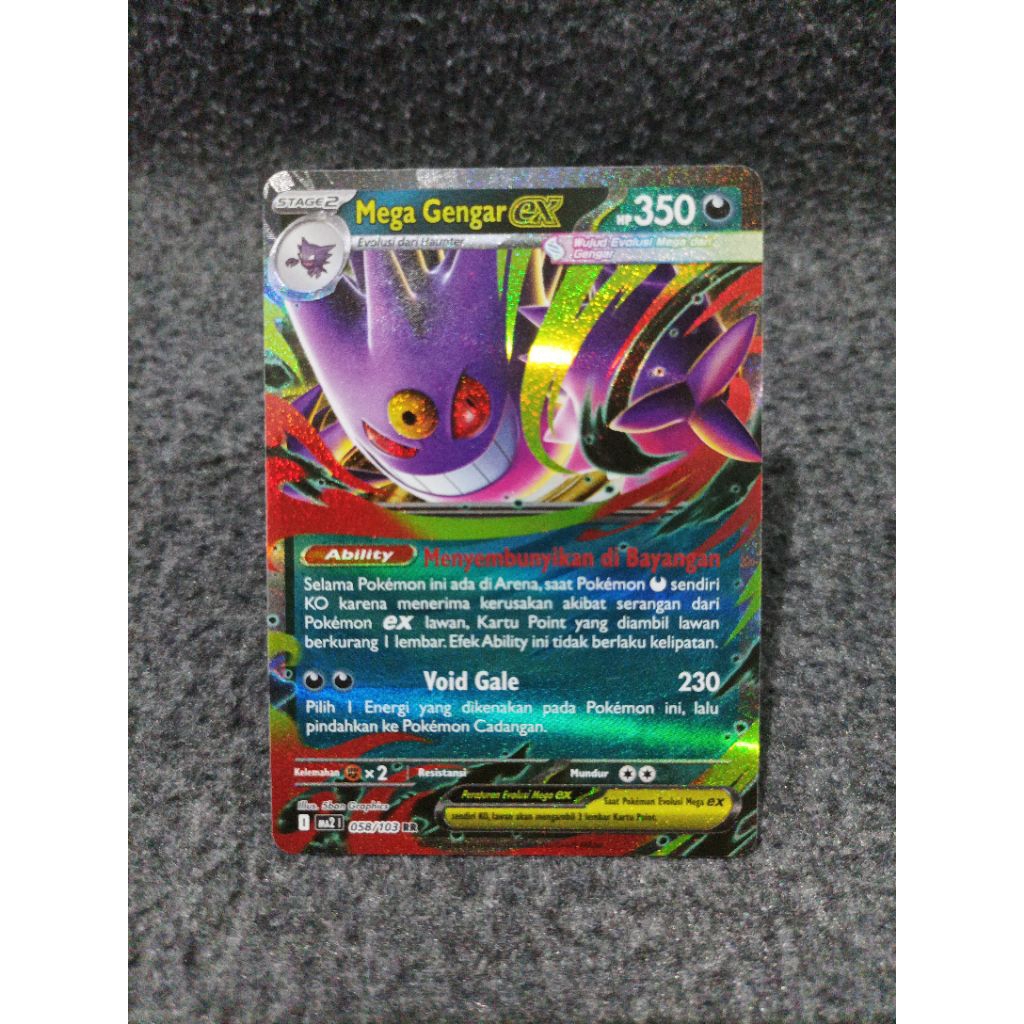 Pokemon indonesia TCG mega gengar ex 058/103 RR ma2i