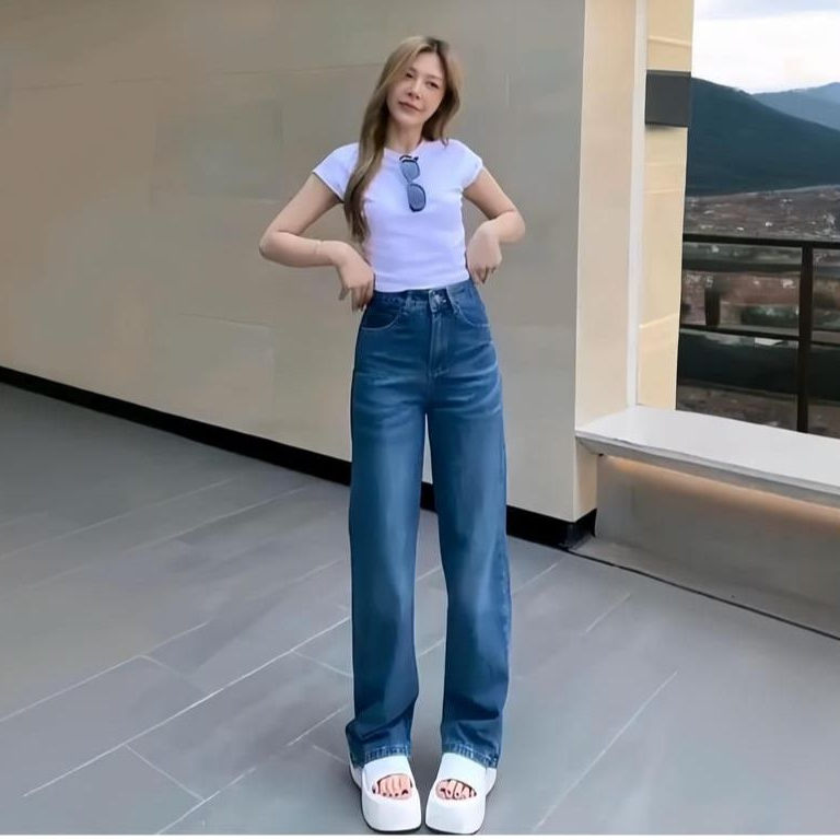 Baggy Jeans - Highwaist Baggy Jeans Hangover Wanita - Highwaist Wanita Jeans Loose Premium Quality