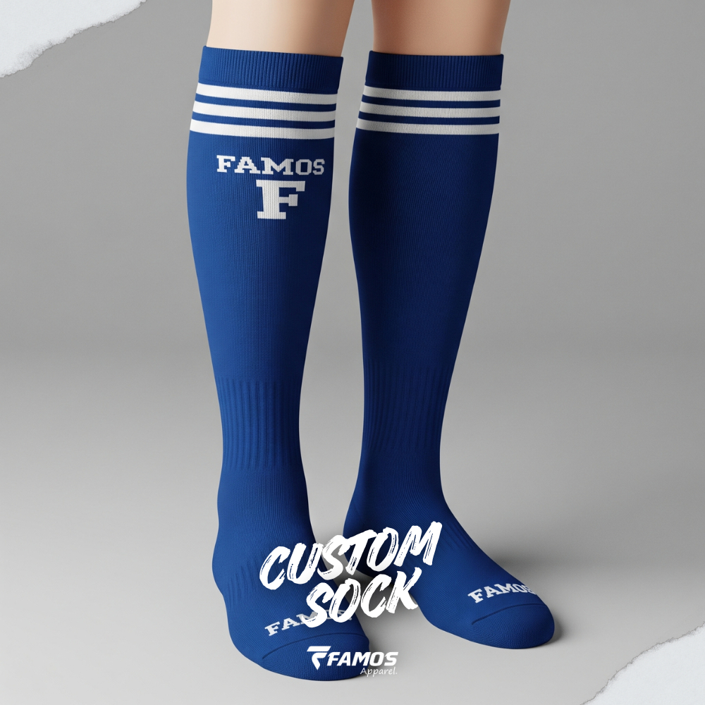 Kaos Kaki Bola / Futsal Custom Nama & Logo Tim - Bahan Spandex Tebal Anti Melar