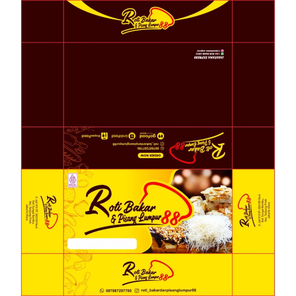 dus roti bakar custom uk 20x10x5