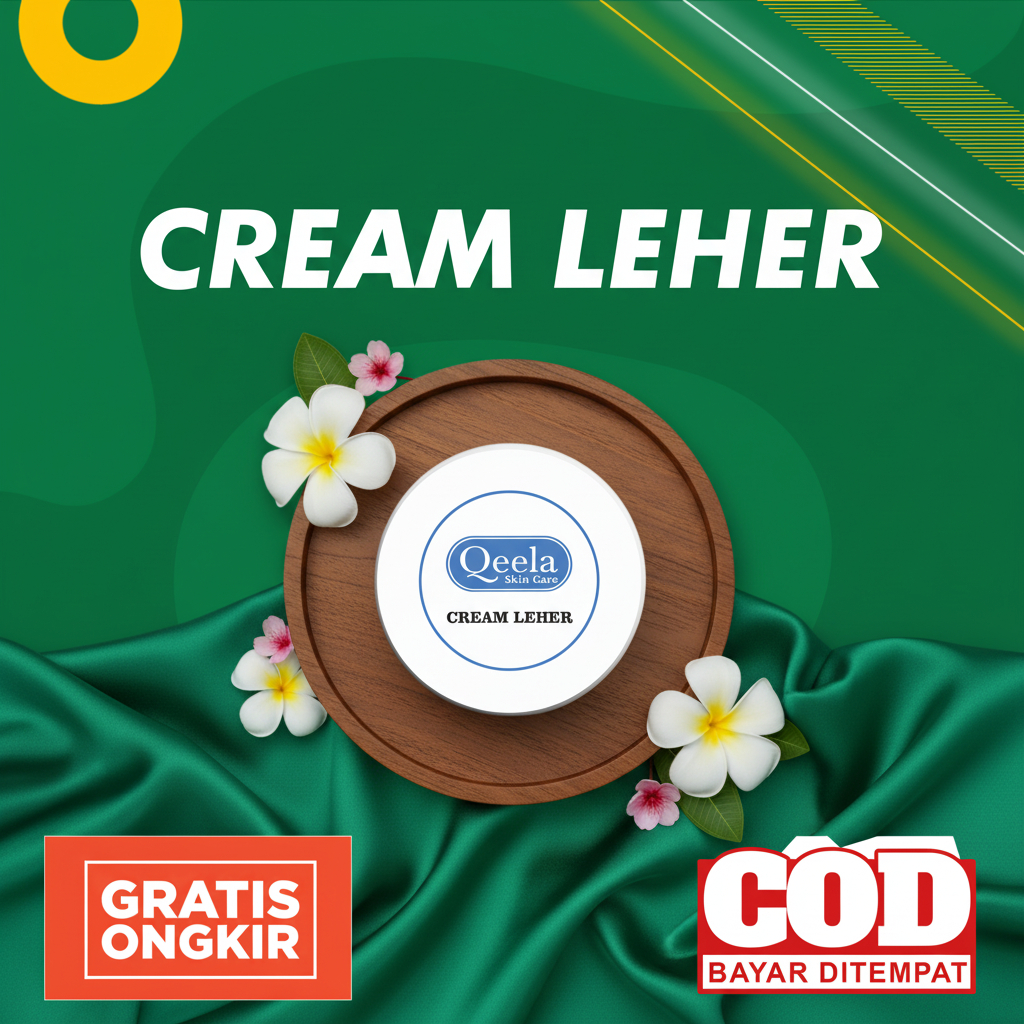 Qeela Skincare - Krim Pencerah Leher / Cream Leher / Pencerah Leher / Pemutih Leher / Neck Cream