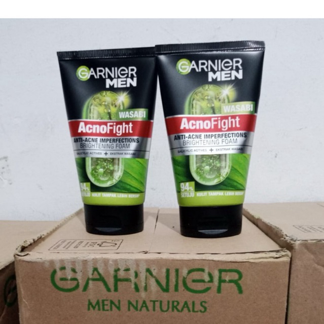 GARNIER MEN ACNO FIGHT WASABI BRIGHTENING FOAM GARNIER MEN WASABI GARNIER MEN BRIGHTENING