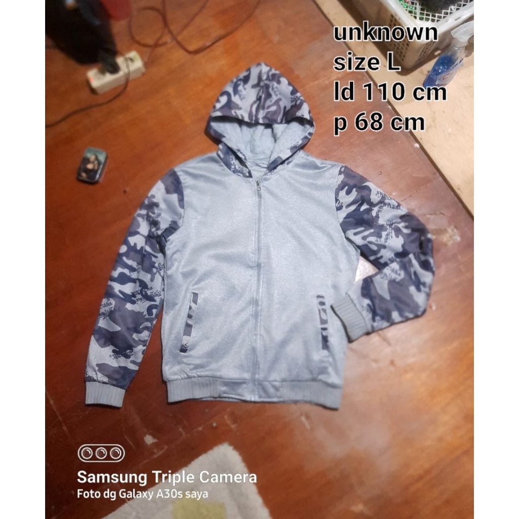 jacket hoodie sherpa fullzip motif camo