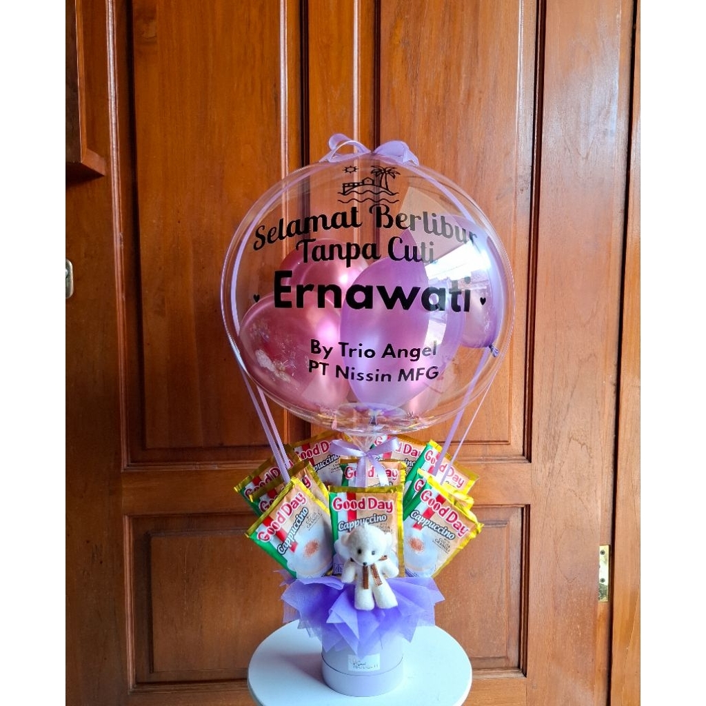 Buket Balon Snack Kopi Cappucino Buket Balon Kopi Cappucino untuk hadiah Cowok Buket Balon Kopi hadi
