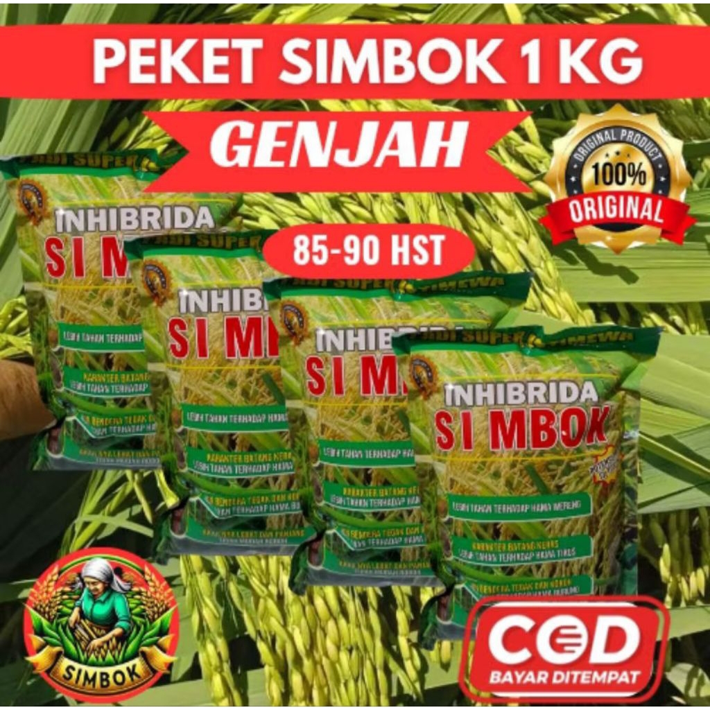 (1KG) BENIH PADI IN HIBRIDA SIMBOK GENJAH UMUR PENDEK (85-90 Hst) 100%ORIGINAL