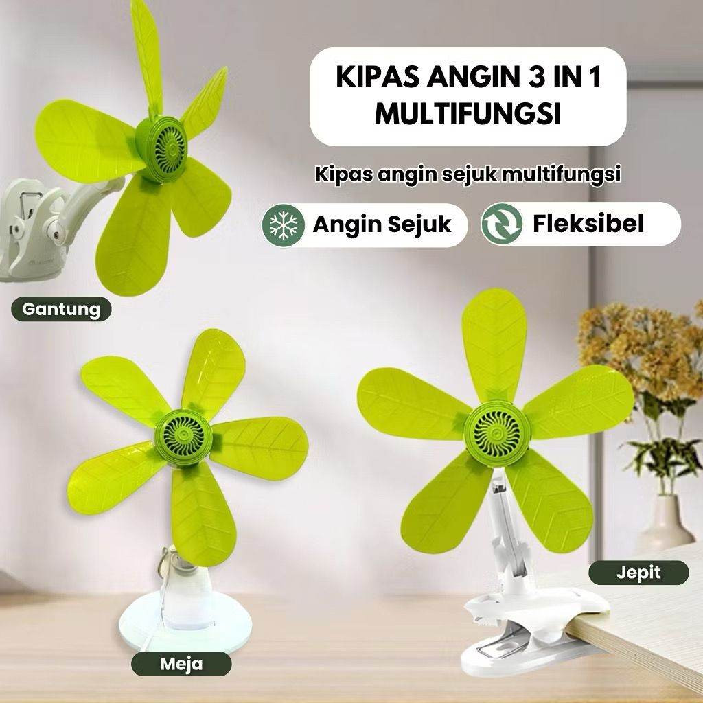 Kipas Gantung Kipas Angin Jepit Meja Kipas Tempel Kipas Dinding Berdiri Mini Fan Baling 15 20 Watt