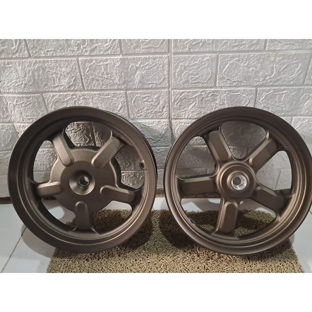 Velg pelek scoopy skupi New ring 12 racing palang original ori standar kelengkapan seperti difoto ko