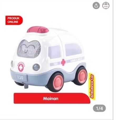 IQ ANGEL - MAINAN MOBIL AMBULANCE NYALA BUNYI