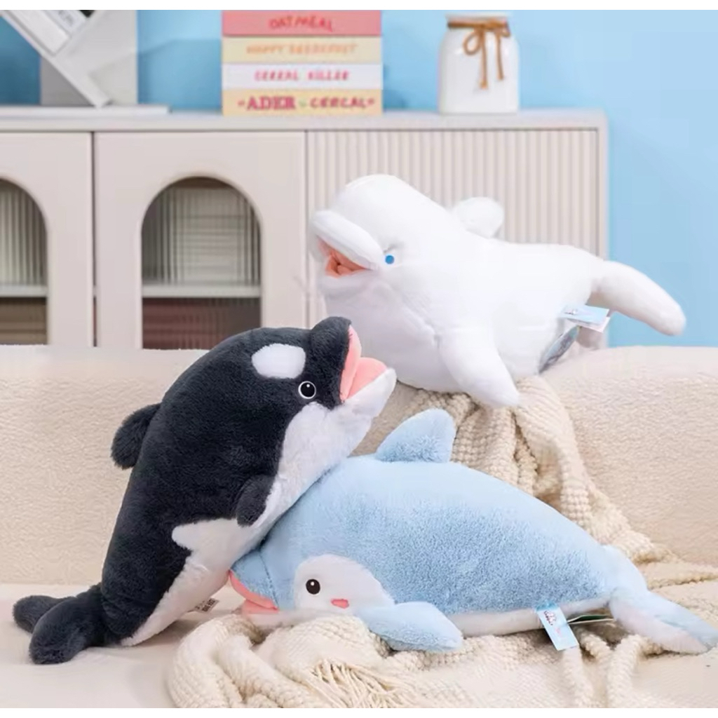 Boneka dolphin lumba-lumba shark anjing laut lembut imut mainan boneka ikan