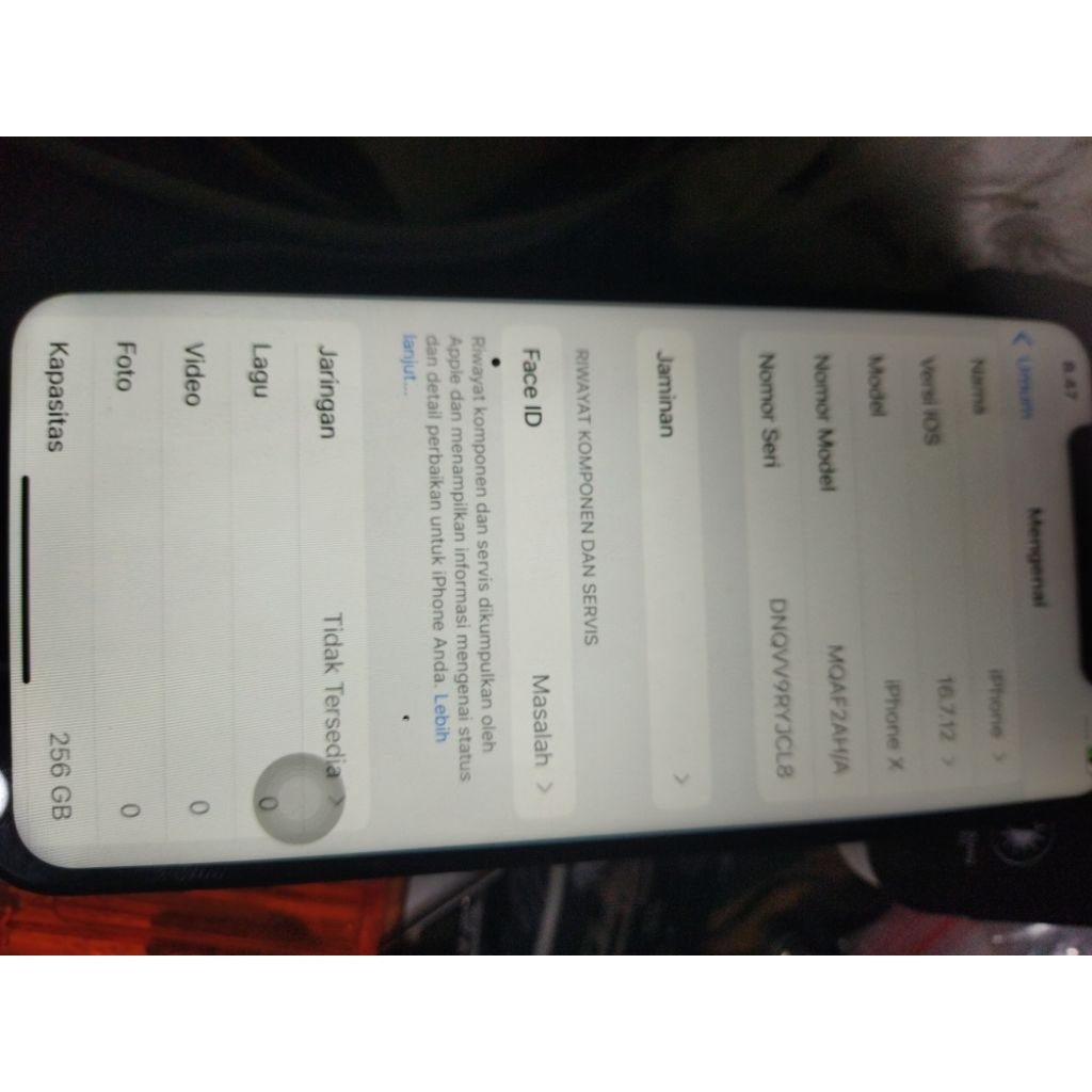 mesin iphone x 256gb bypass wifi only