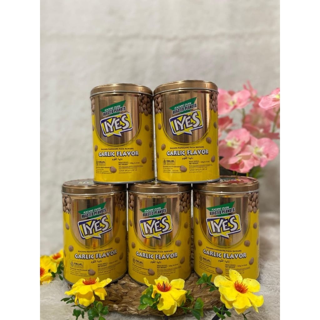 Iyess Kacang Oven Bawang 125g Harga 1 toples