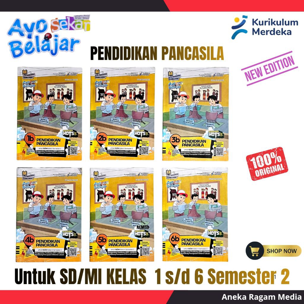 LKS Sekar Pendidikan Pancasila Kelas 1,2,3,4,5,6 SD/MI Kurikulum Merdeka Semester 2 2025/2026 "AyoBe
