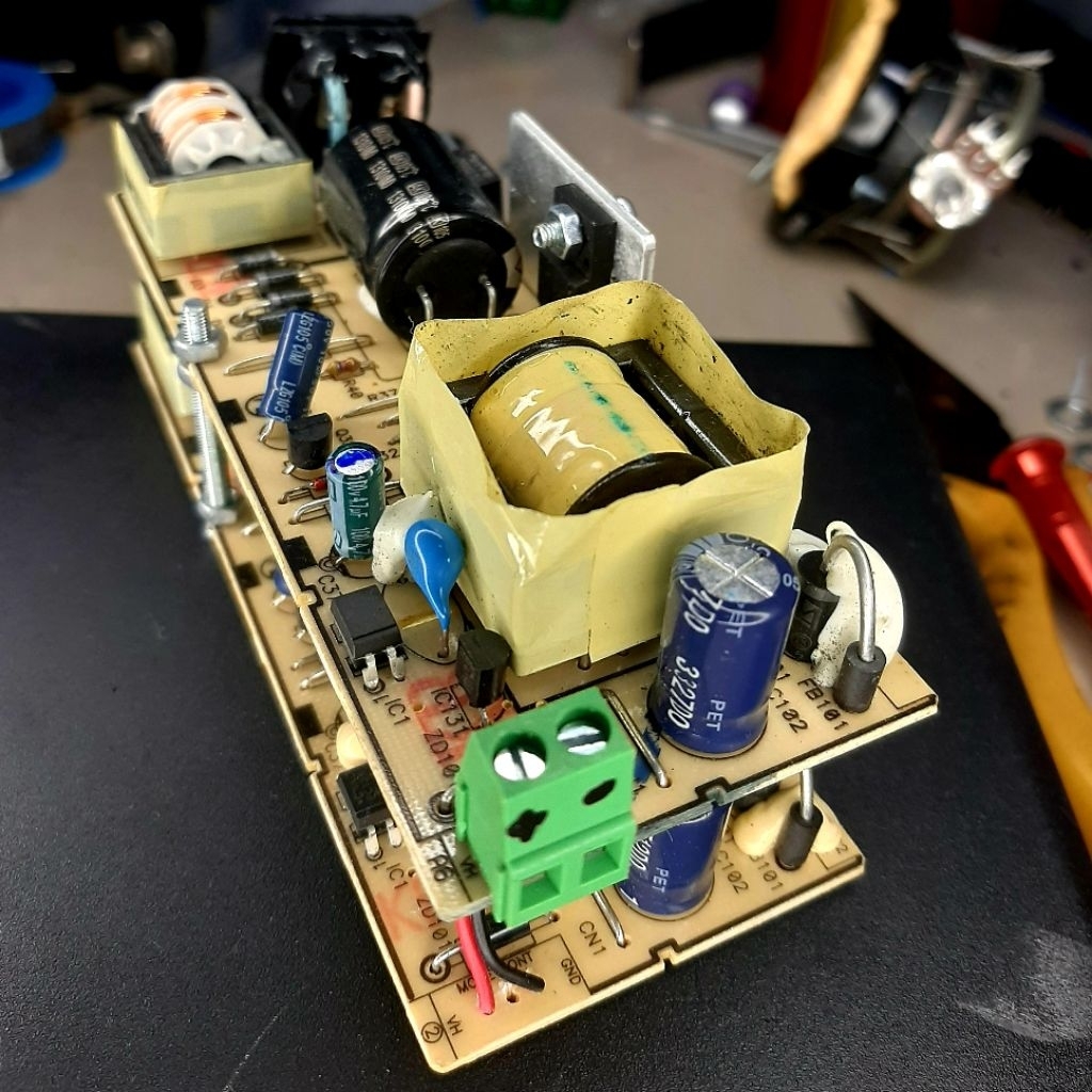 smps psu 24 volt 6 ampere untuk miniatur amplifier