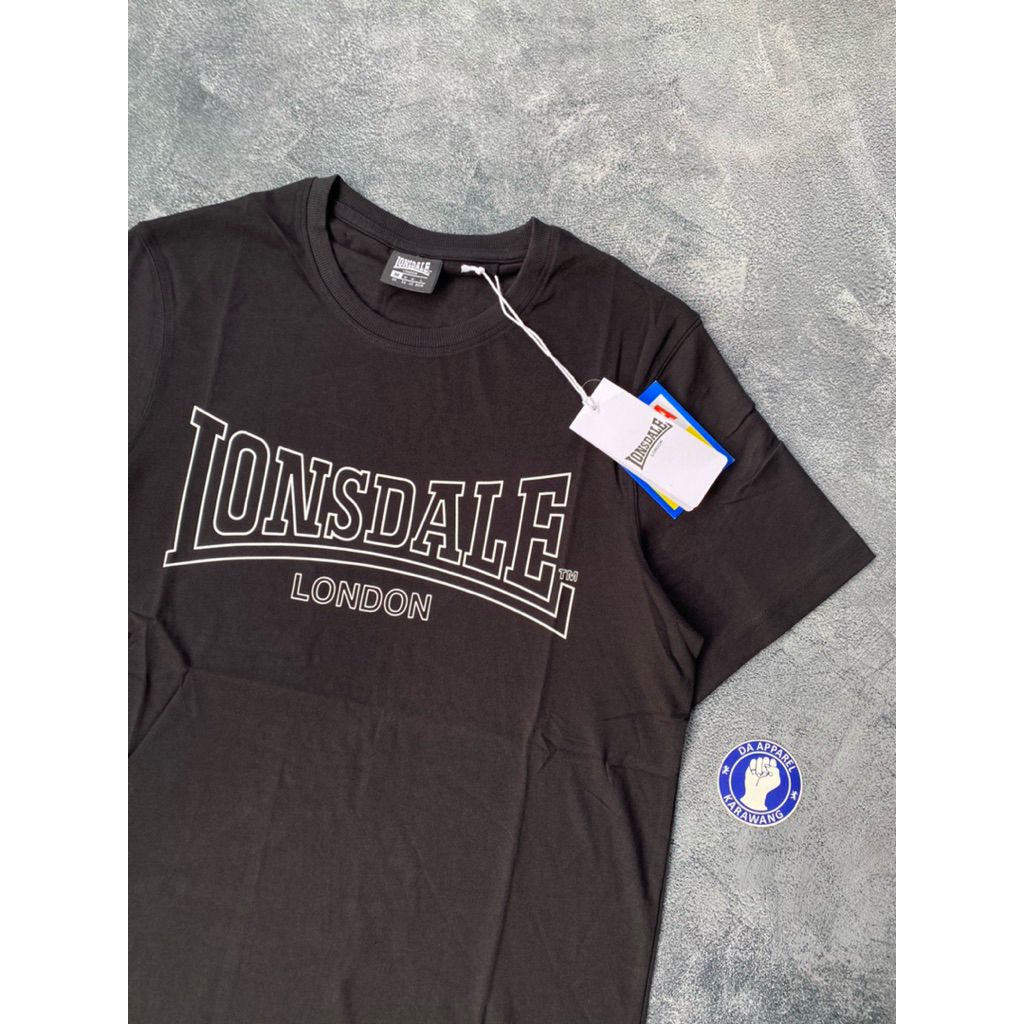 READY STOK T SHIRT LONSDALE LONDON MENS BLACK ORIGINAL 100%