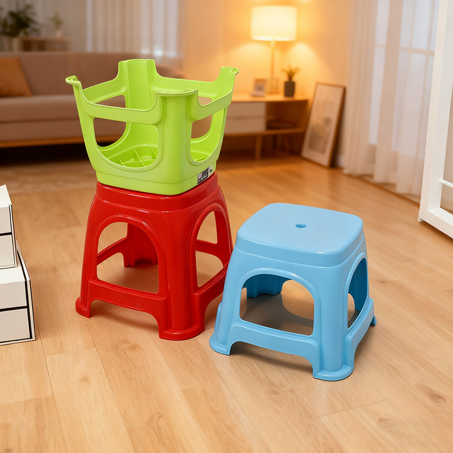 Kursi Jongkok Plastik Kursi Kecil Kursi Anak Bangku Plastik Minimalis Bangku Segi Pendek Tebal