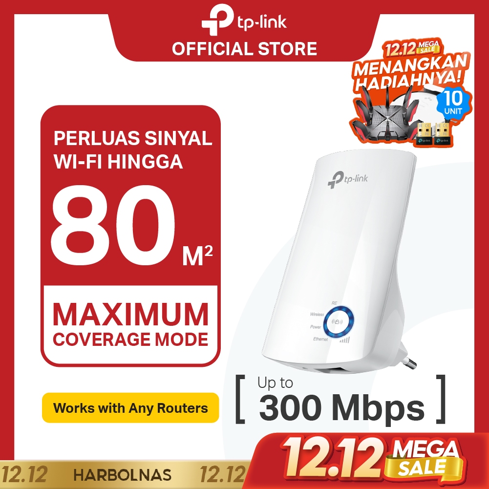 TP-Link TL-WA850RE | 300Mbps Wi-Fi Range Extender | Penguat Sinyal | Internet LAN | Access Point