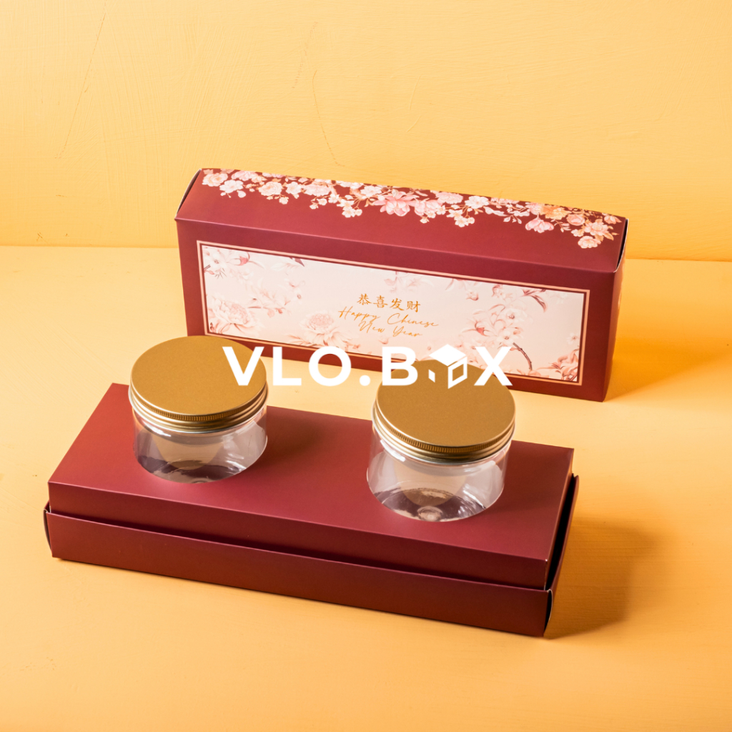 Kotak kue imlek isi toples jar bulat | box kue cny | kotak hampers sincia