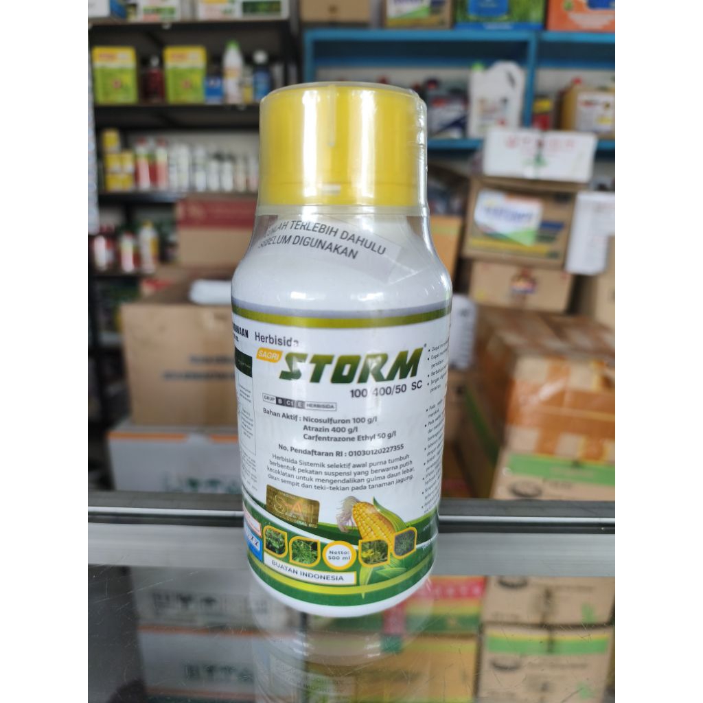 Herbisida jagung STORM 100/400/50SC 500ml (1botol bonus kaos)