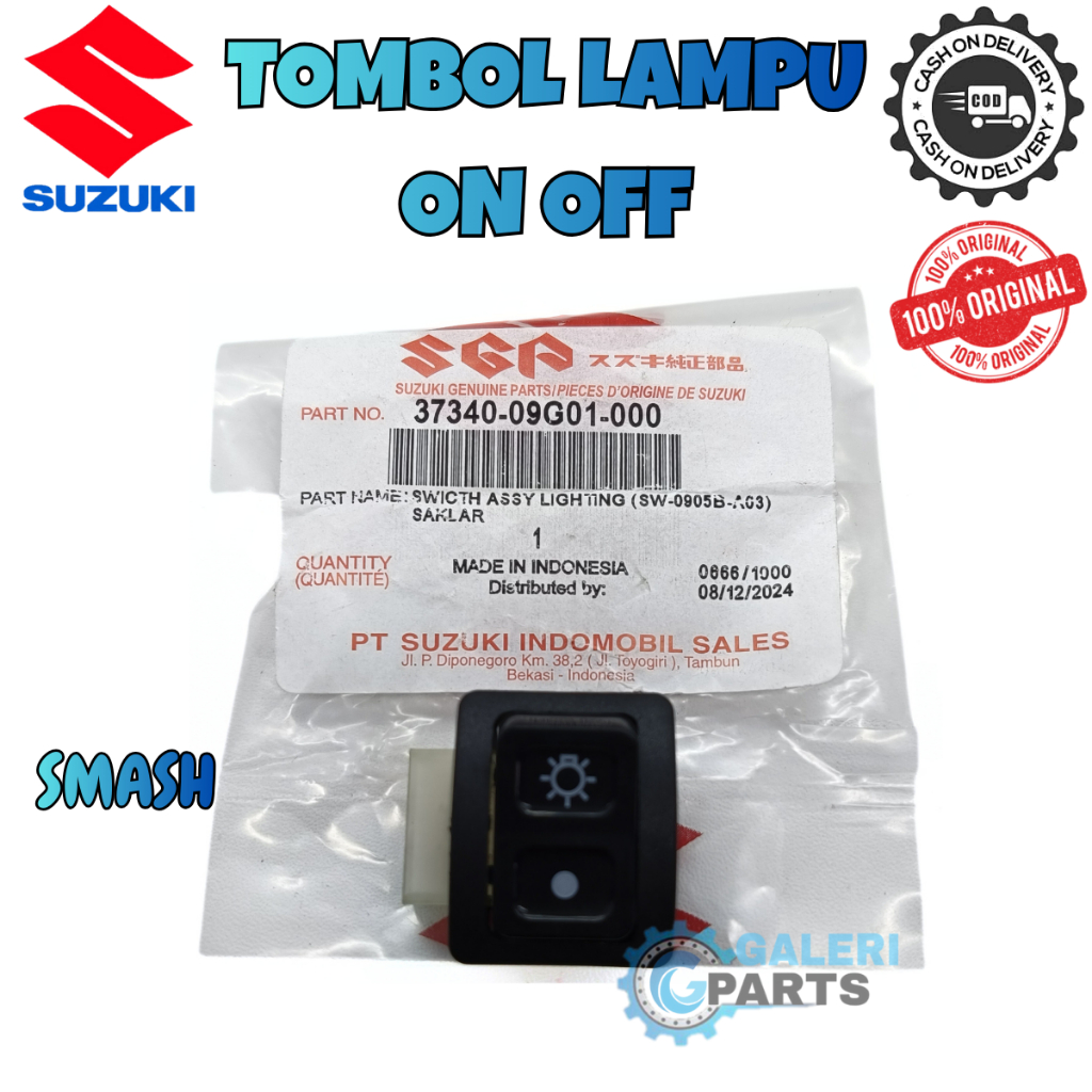 TOMBOL LAMPU ON OFF SUZUKI UNTUK MOTOR SMASH DIJAMIN KUALITAS ASLI ORIGINAL SUZUKI SGP