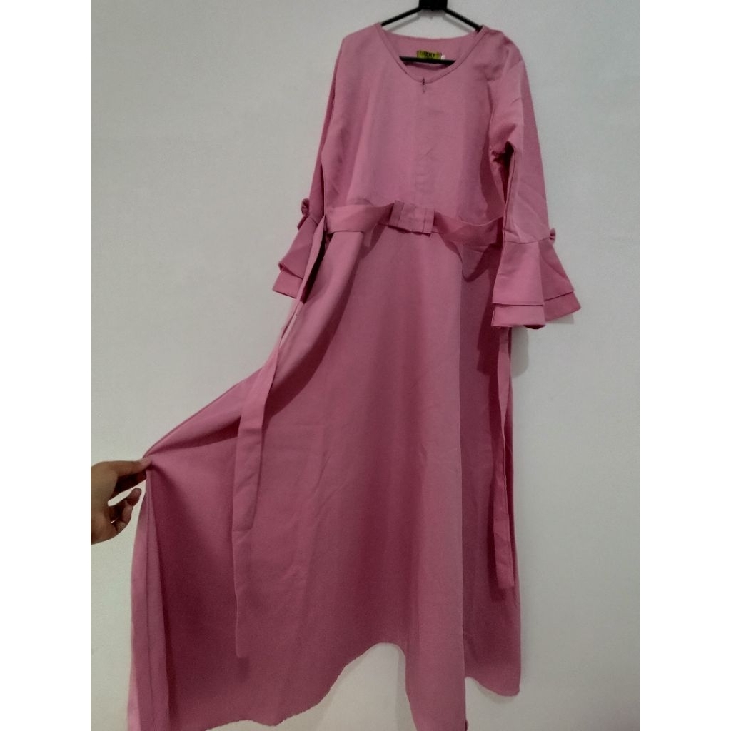 gamis pink rizkia