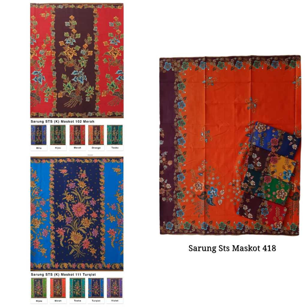 Sarung Batik Unggul Jaya - Putri Jelita - Sts (K) Maskot 102, 111, 418