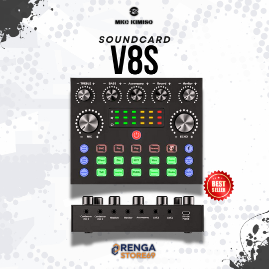 PROFESSIONAL SOUNDCARD V8S SOUND CARD MIXER AUDIO LIVE