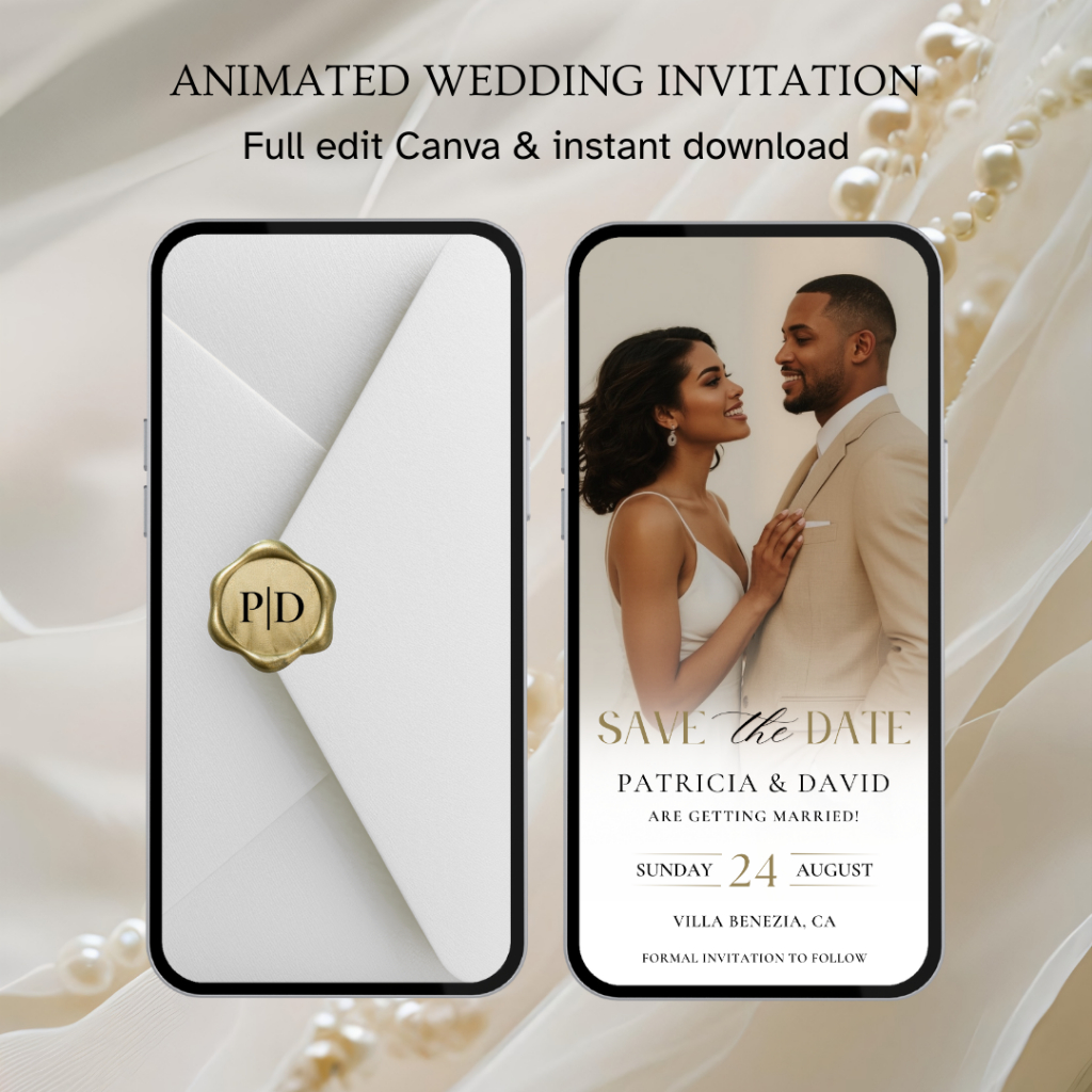 TEMPLATE WEDDING ANIMASI FULL EDIT CANVA 2 PAGE