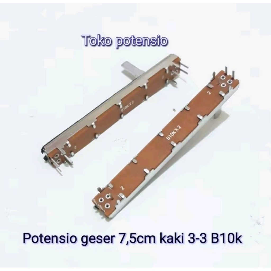 POTENSIO GESER 7,5CM B10K KAKI 3-3 SETEREO