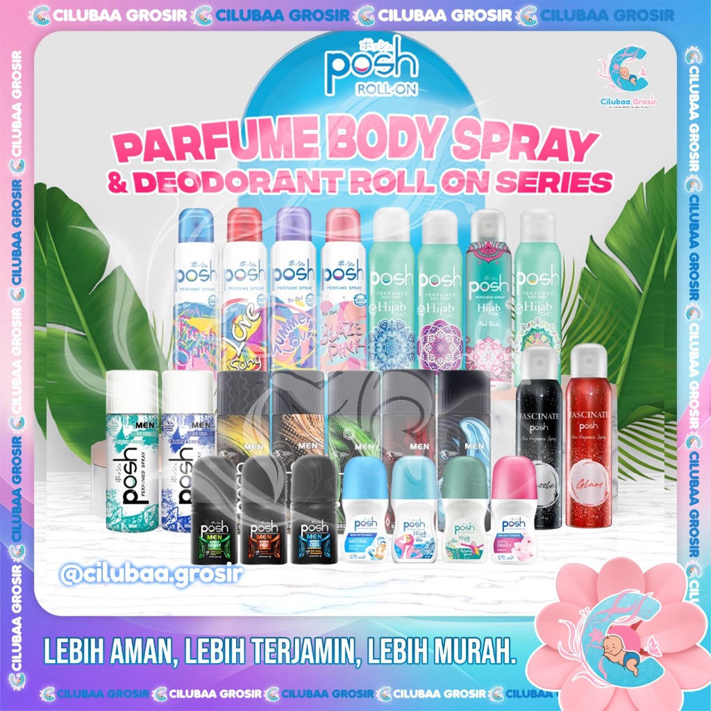 POSH Parfume Body Spray & Deodorant Roll On Series || Parfum Spray Pria Wanita || Deodorant Anti-Per