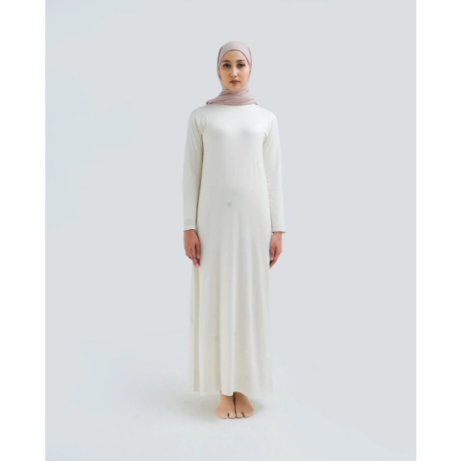 TUBITA - Inner Dress Aerism Baju Dalaman Lengan Panjang Dress Manset Wanita Muslimah Polos Adem Ring