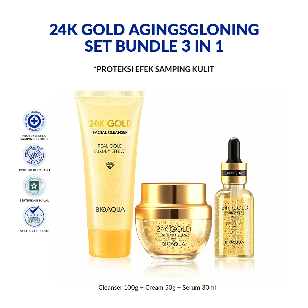 BIOAQUA 24K Gold Skincare Beauty Set Anti Aging