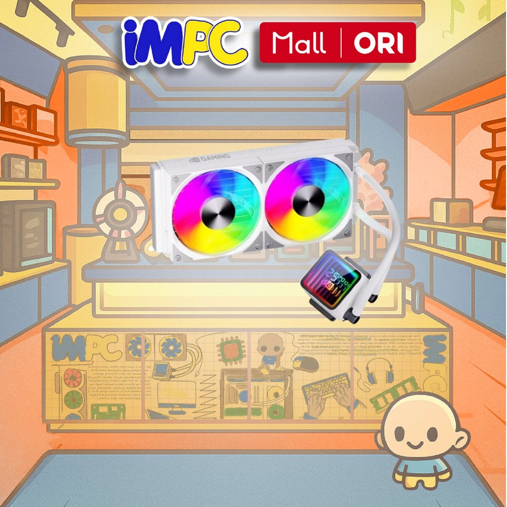 DIGITAL ALLIANCE KAZE 240 ARGB DIGITAL - 240mm AIO CPU Liquid Cooler  - Putih