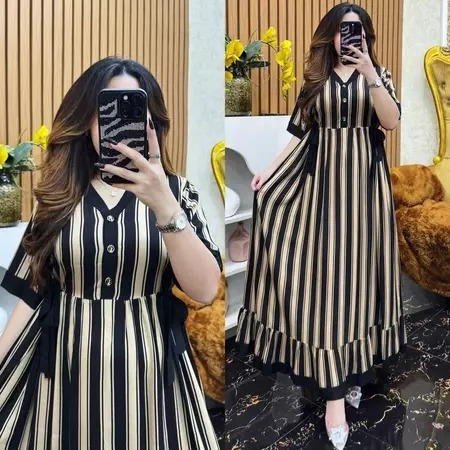 DAVINA LONG DRESS BUSSUI RAYON LD 110 / RAYON LONG DRESS MOTIF TERBARU / MIDI DRESS RAYON KEKINIAN /