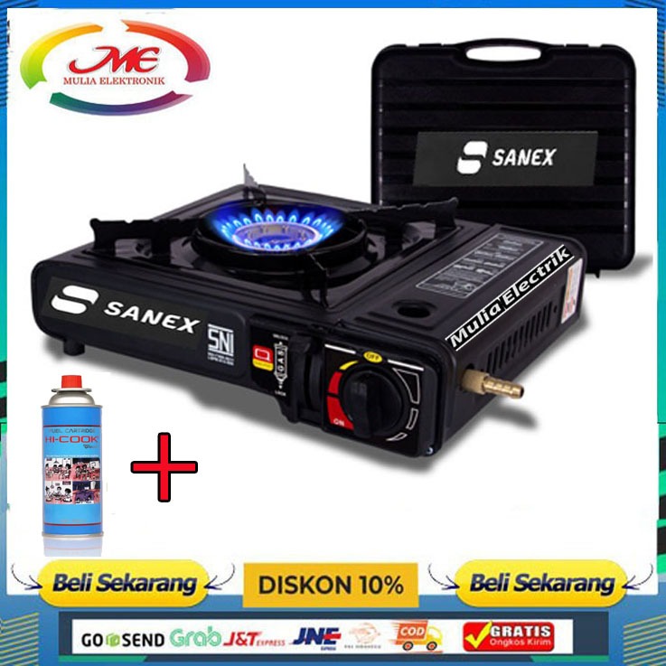 Kompor Gas Portable 2in1 SANEX / kompor gas 1 tungku / kompor gunung campaign PROMO