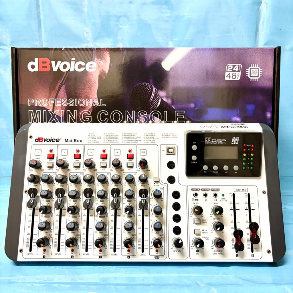 Mixer Dbvoice Mailbox 6 - Original 6 Channel Bluetooth - Live Streaming dB Voice