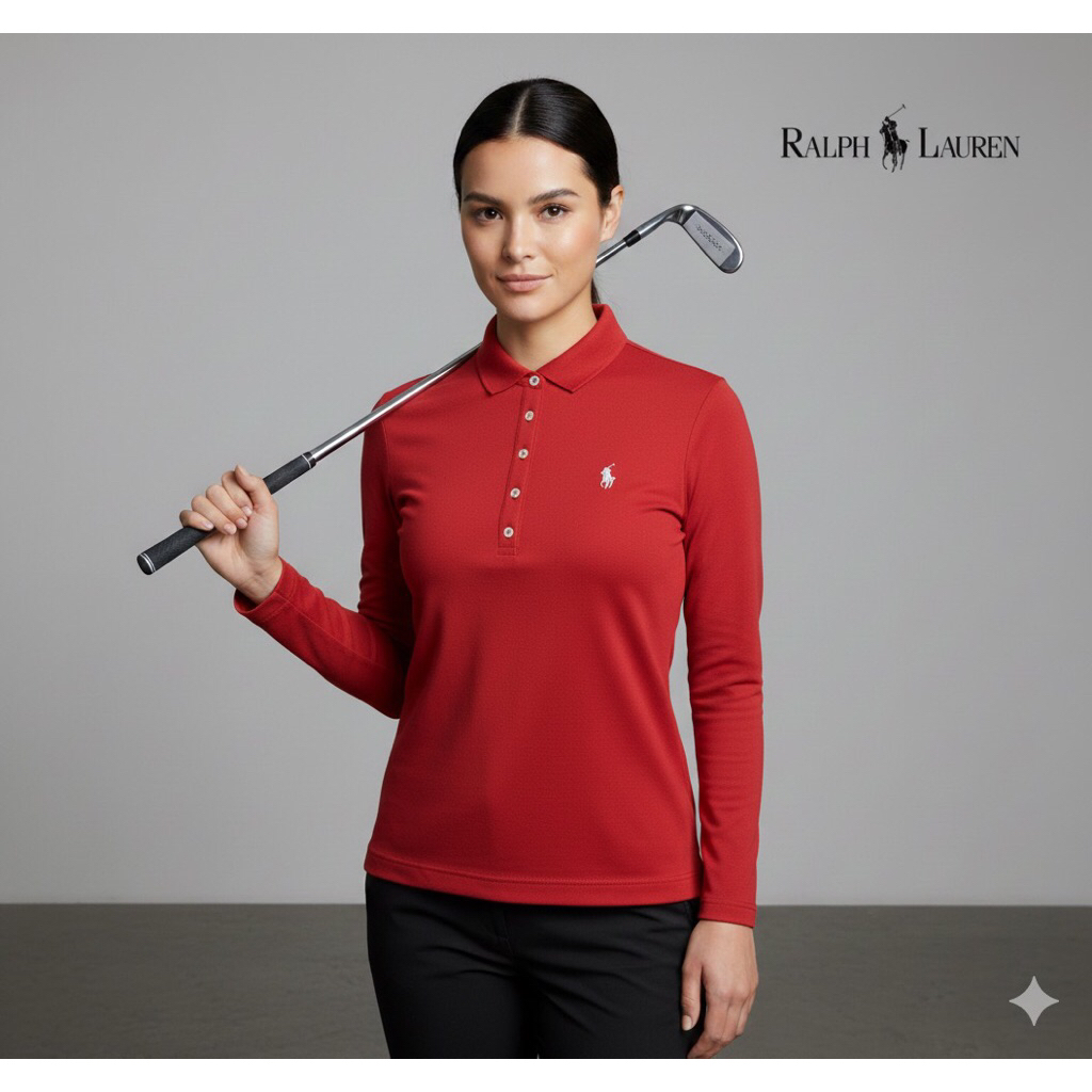 Kaos Polo Dry Wanita RR GOLF Red 100 Original Second