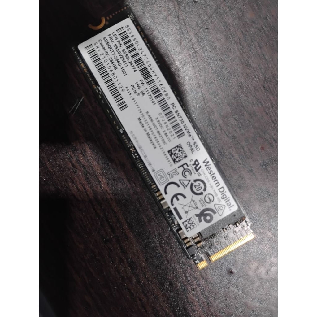 SSD NVME GEN3 WD BLACK SN730 256GB