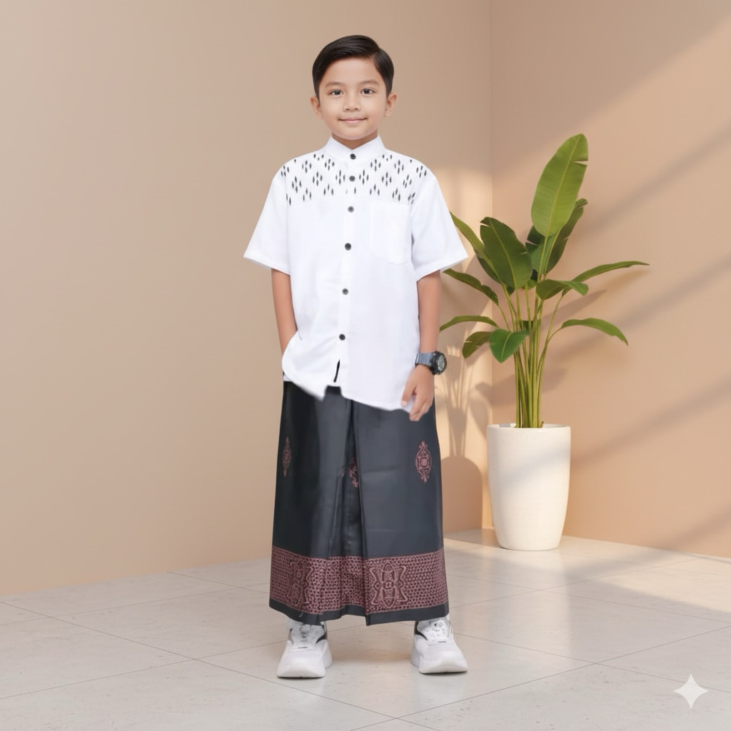Diskon Baju Koko Anak Set Sarung Instan Praktis Mudah Dipakai ~ Baju Koko Anak ~ Baju Koko Anak