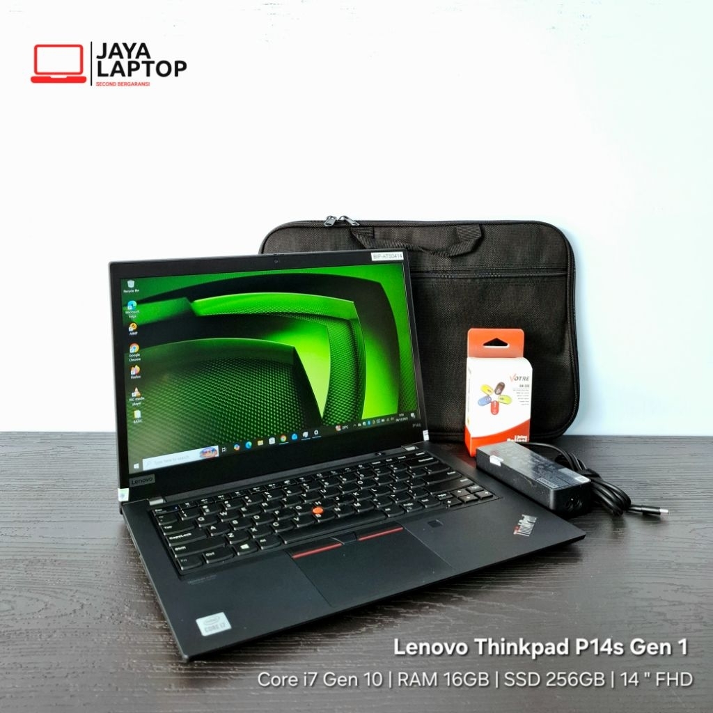 Lenovo Thinkpad P14s Core i7 Gen 10 RAM 16GB SSD 256GB Nvidia 2GB 14 inch FHD Laptop Second Bekas Mu