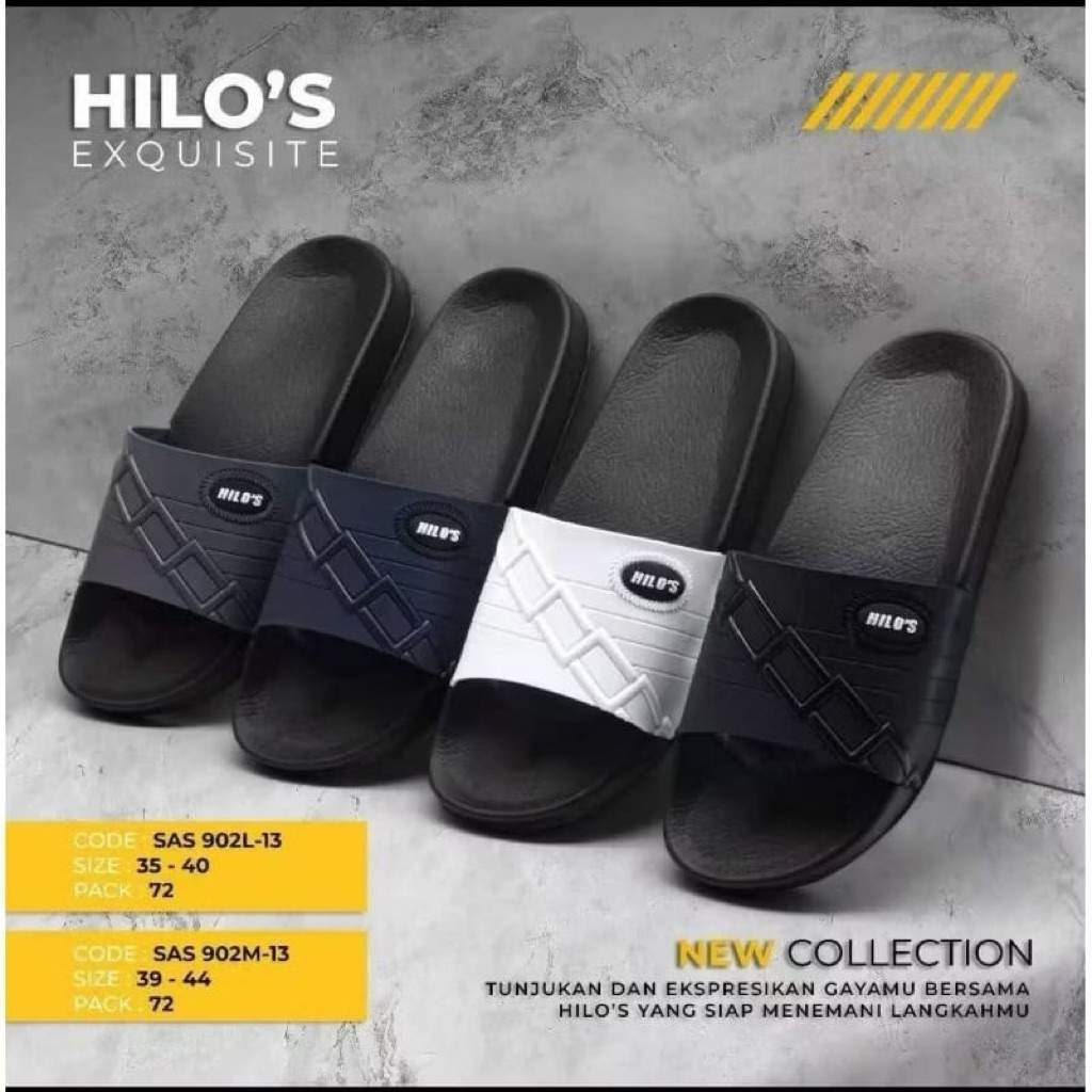 Hilo's 902 Sandal Sendal Selop dewasa pria Sandal dewasa Bahan Karet Jelly