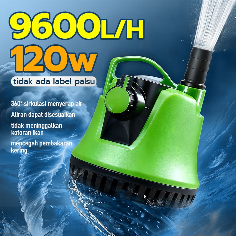pompa air sucking power 9600L/H kolam ikan otomatis bisikan pompa air aquarium pompa air shimizu pom